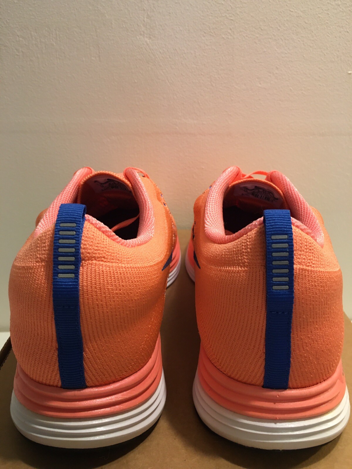 New Women’s Nike Flyknit Lunar 1 Atomic Pink Game Royal Size 12 554888 641