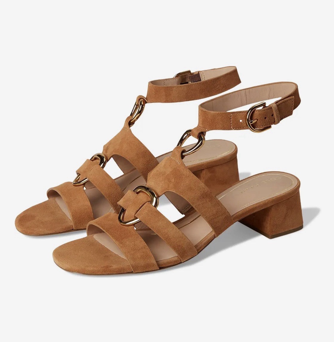 Cole Haan Lyanna Link Women’s Suede Dress Sandal, Size 8.5 B NEW ($160)