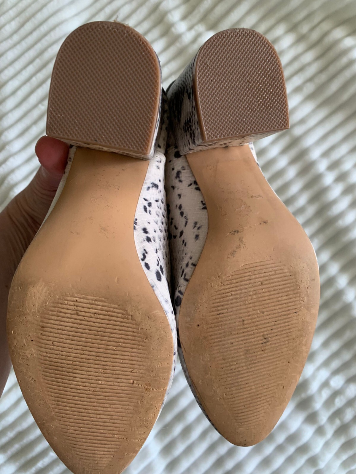 Steve Madden Faux Snakeskin Ankle Boots 3.25″ Heels Women’s Size 6.5M