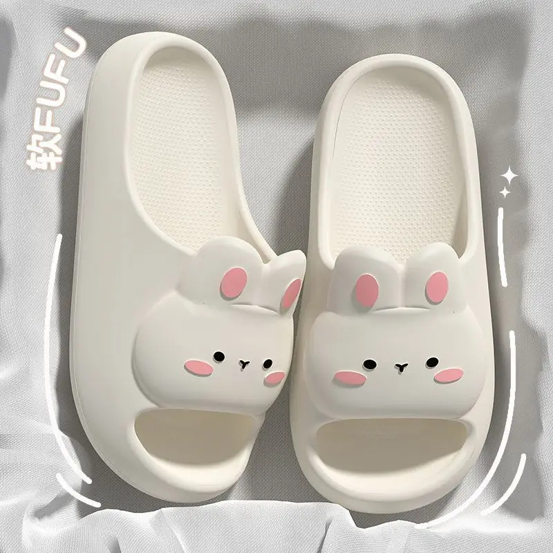 Women’s Summer Sandals and Slippers Home Cute Rabbit Style Bathroom Non-Slip Fee