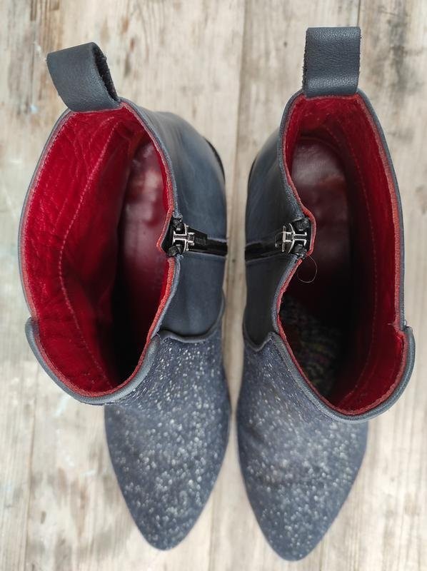 Women Kenneth Cole ankle boots navy leather 41