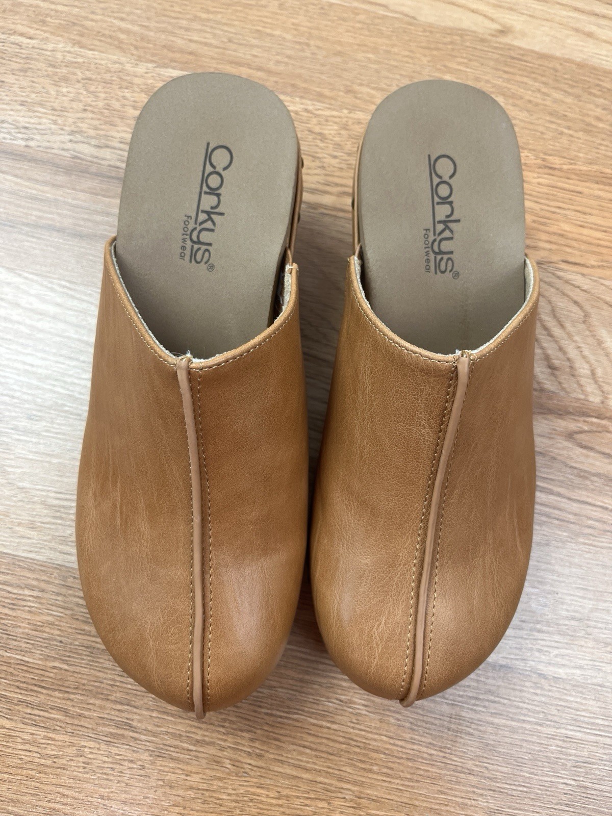 Corkys Footwear Marley Wedge Clogs in Cognac Women’s Size 7 NEW