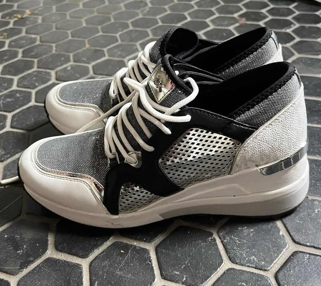 MICHAEL Michael Kors Liv Trainer Metallic Air Mesh Women Shoes EUC