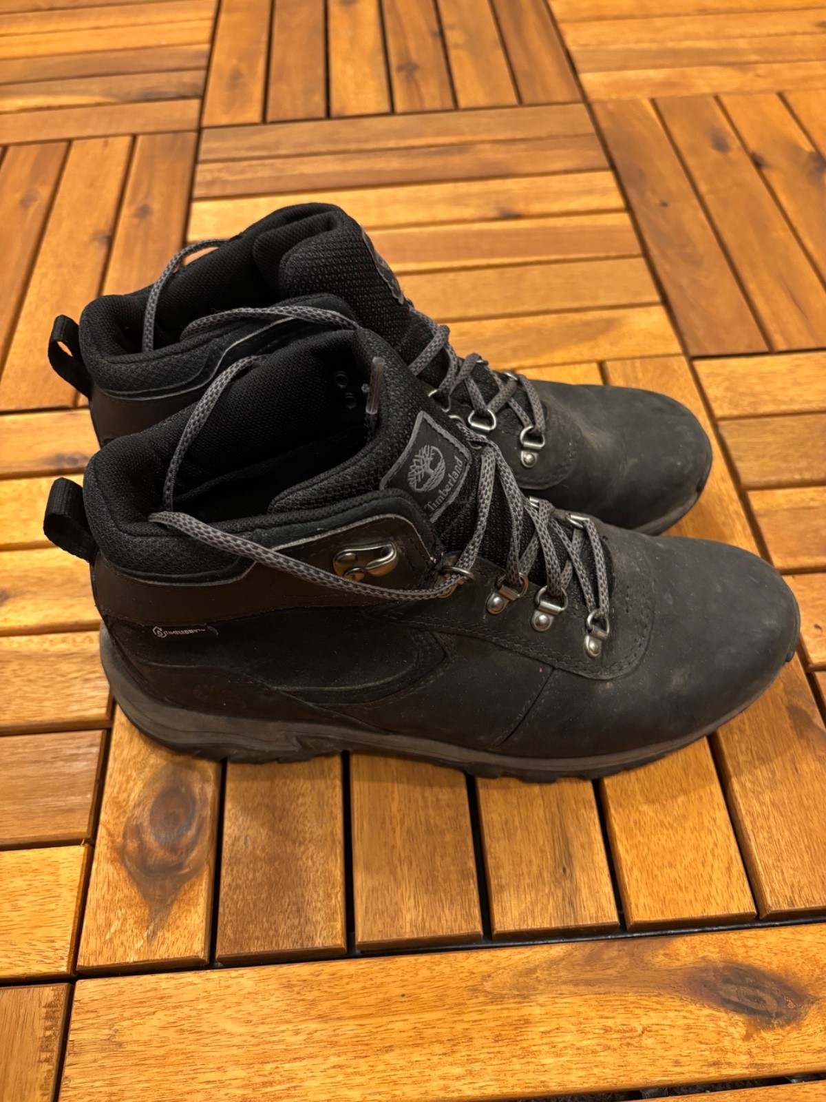timberland black hiking boots