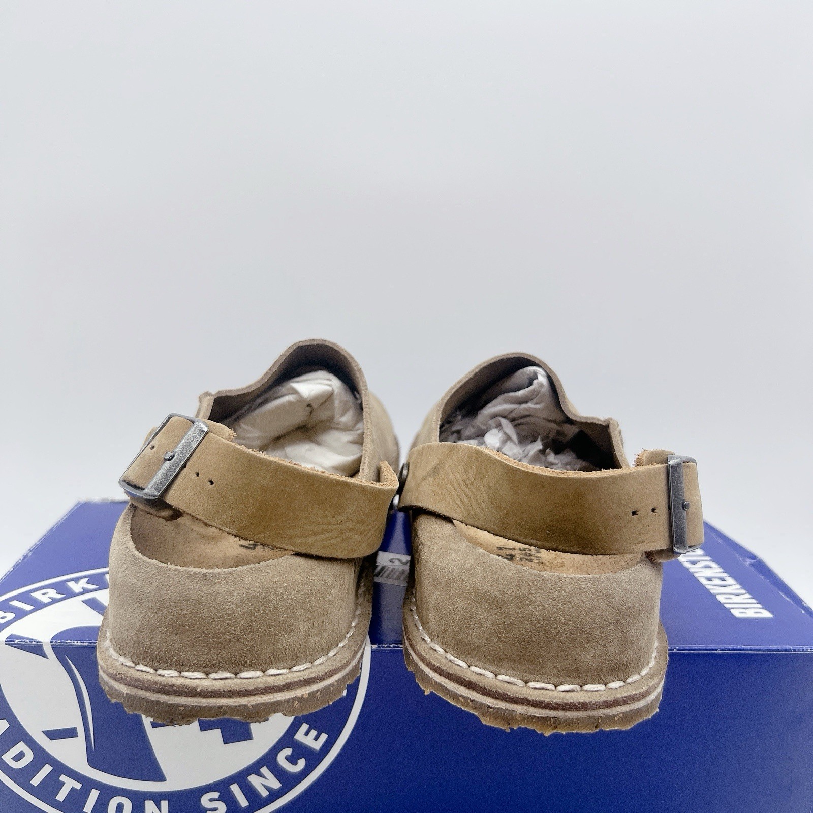 Birkenstock Lutry Clogs Comfort Shoes Premium Taupe Suede EU 41 Wms US 10- 10.5