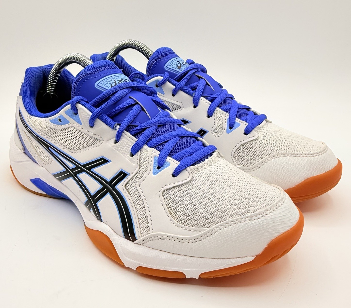 ASICS Gel-Rocket 10 Women’s Size 10 White Blue Indoor Volleyball Court Shoes
