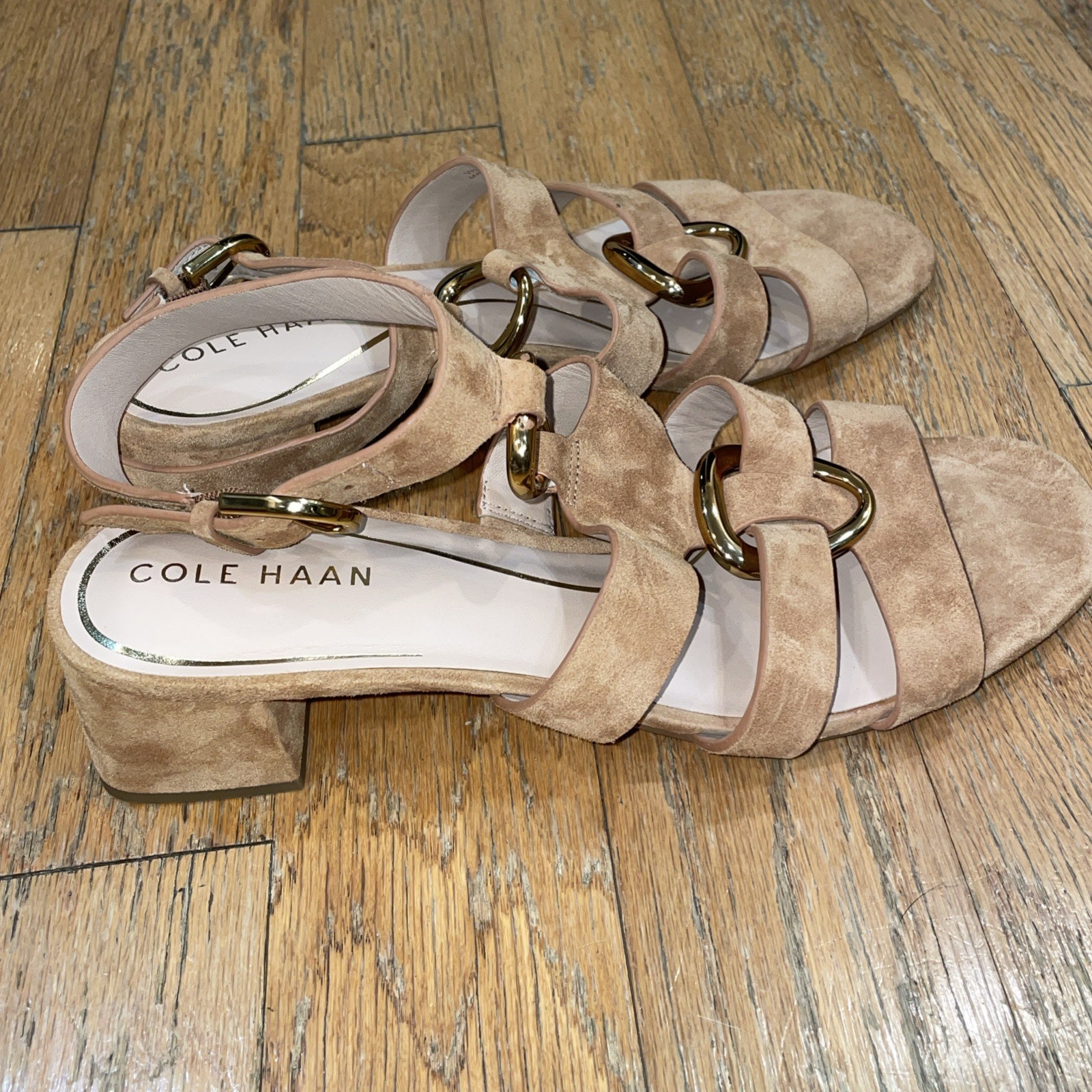 Cole Haan Lyanna Link Women’s Suede Dress Sandal, Size 8.5 B NEW ($160)