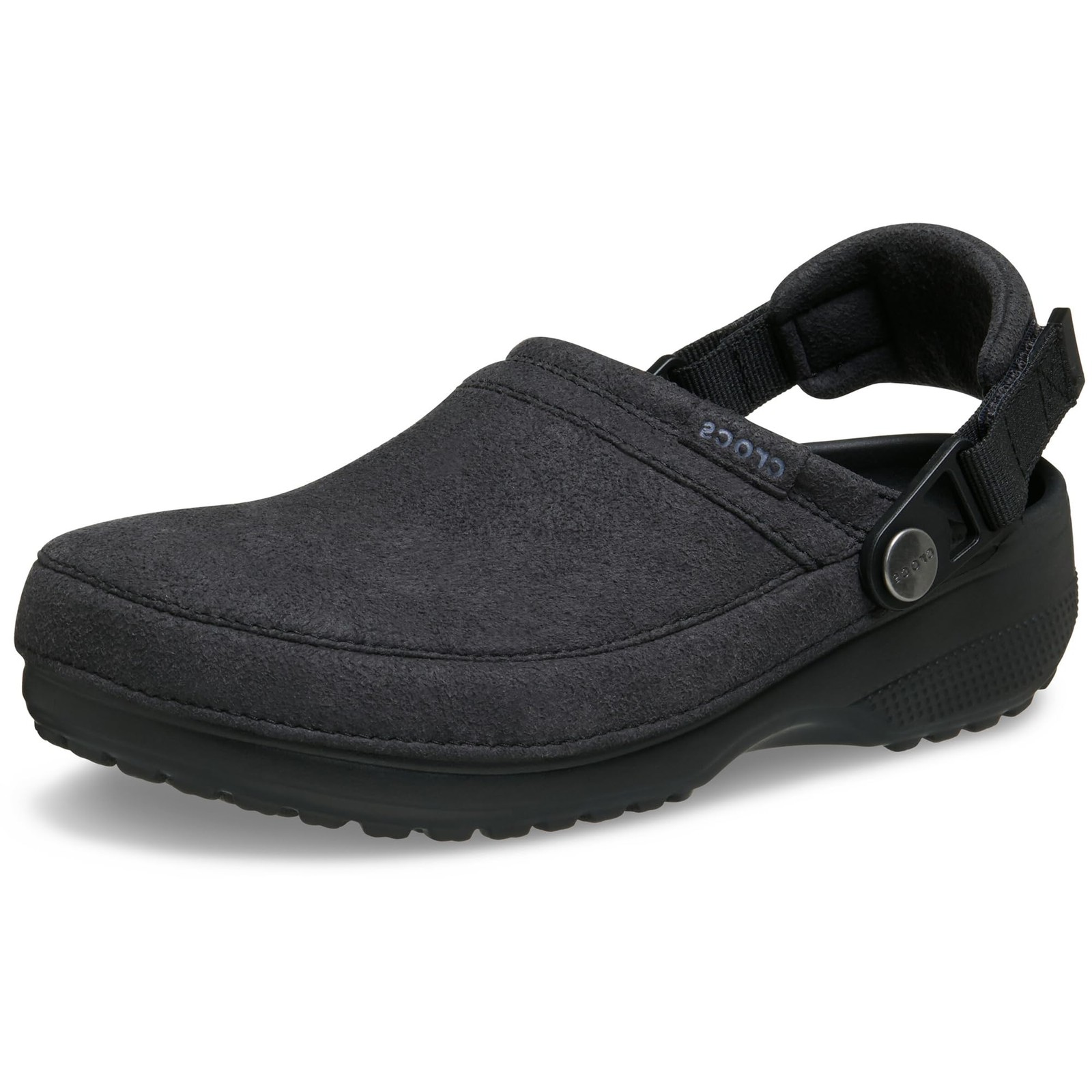 Crocs Unisex Classic Crafted Vegan Suede Clogs, Black Suede, 10 Women/8 Men, …
