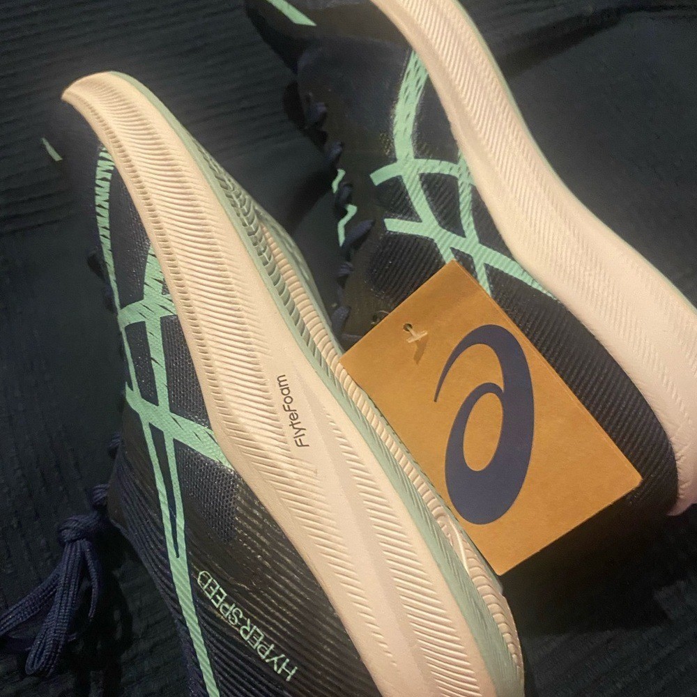 Asics Navy and Mint Athletic Shoes
