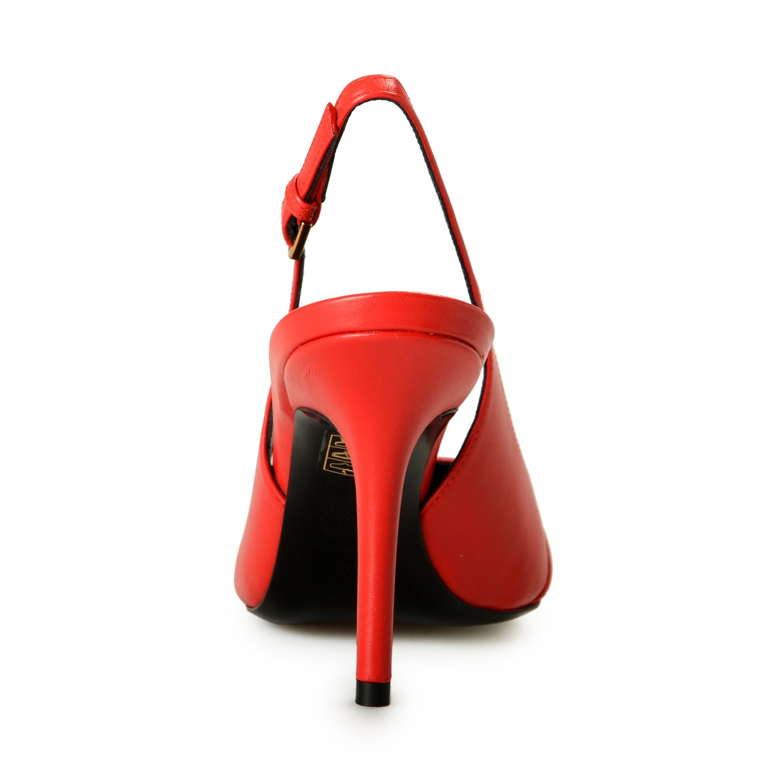 Versace Women’s Red 100% Leather Heeled Slingback Pumps Shoes US 6 IT 36