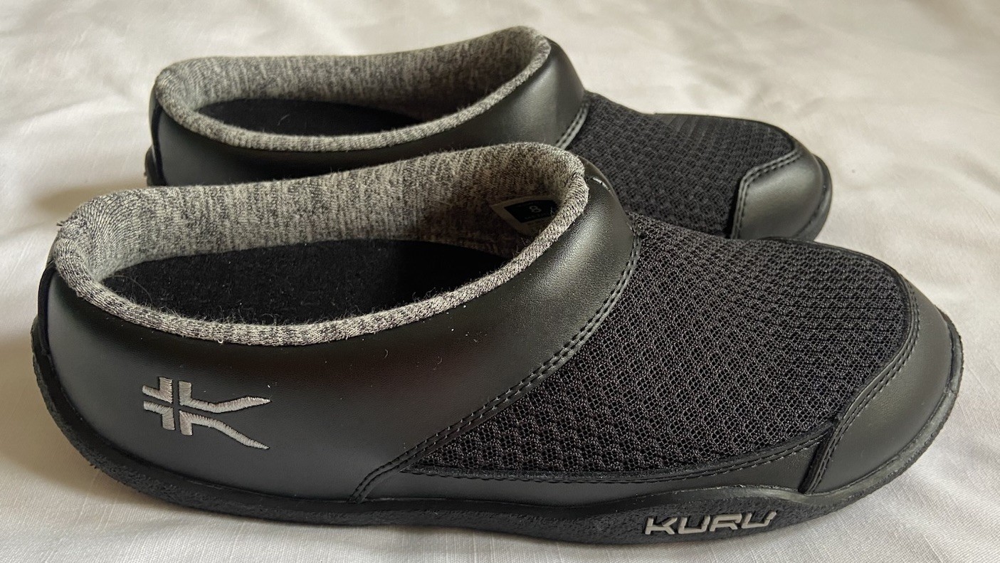 Kuru Draft Black Mesh Knit Slip-On Clog Mule Shoes – Womens Left 7 Right 8