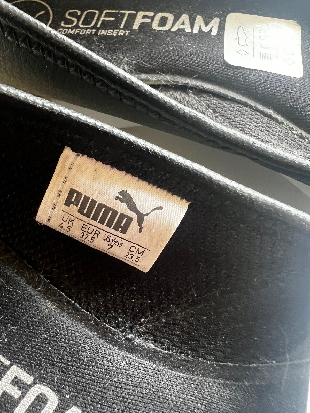Women’s Black White Puma Adelina 2 Slip On Sneakers Size 7 Soft Foam Comfort