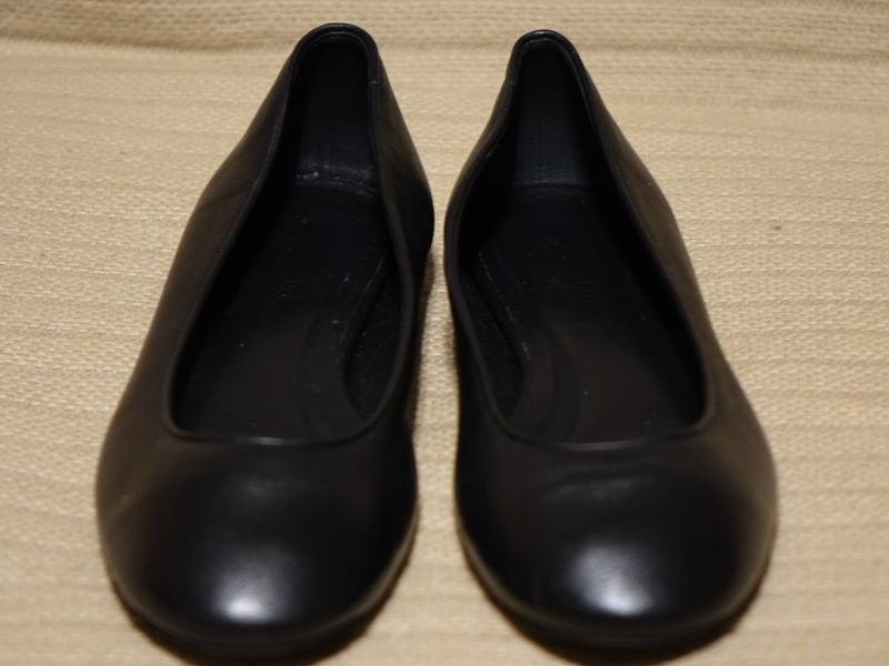 Women navy boot heels black leather 36.5 #B9MY