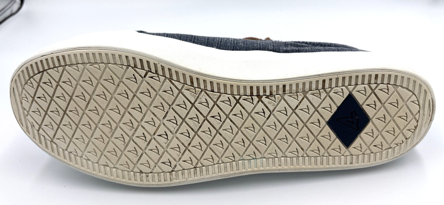 Sperry Pier Wave LTT Women’s Sneakers Denim Navy Barrel Tie Laces Size 8.5 ECU