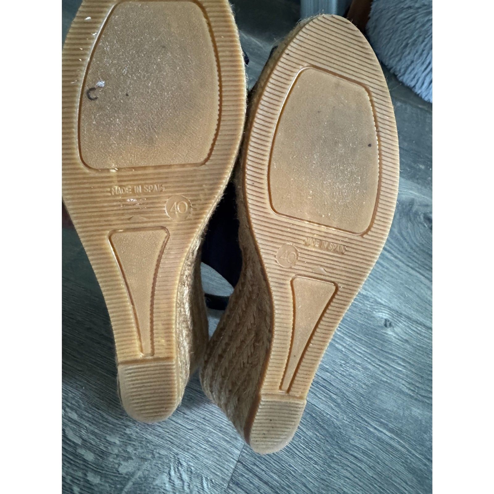 Viscata Llansa Espadrille Canvas Wedge Slingback Sandals Navy Blue EU 40 US 9
