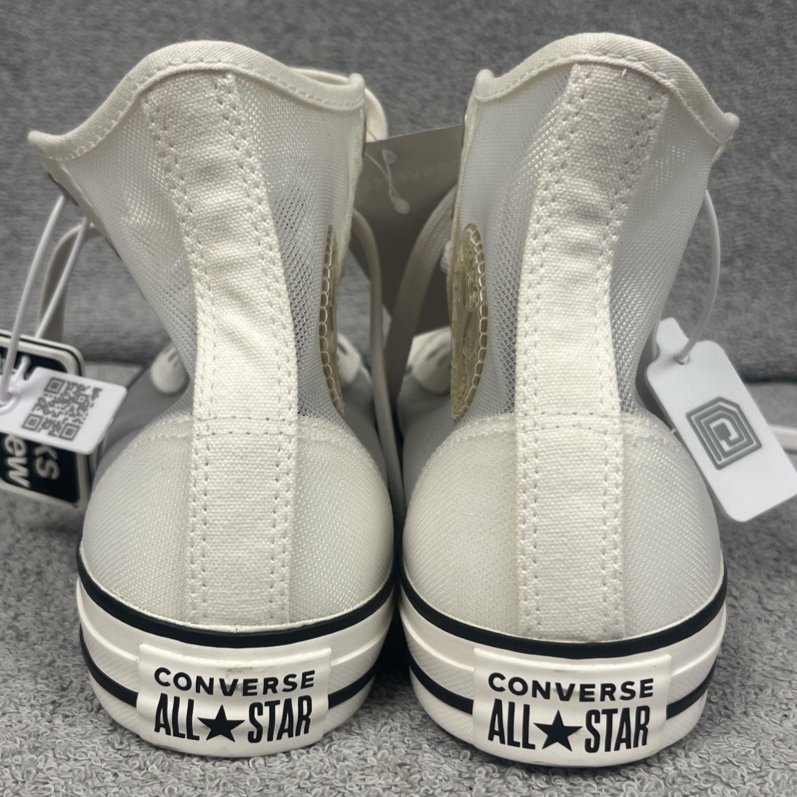 Converse Chuck Taylor All Star Ladies See Thru White High Sneakers Size 9