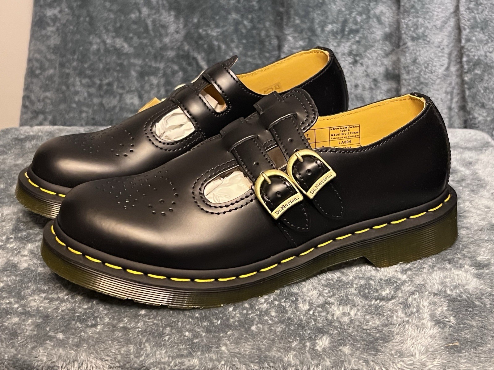 Dr. Martens 8065 Mary Jane Shoes Black Smooth Leather Womens US 9 EU 41 NEW