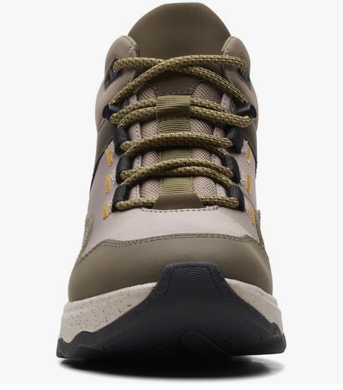 Clarks Jaunt LO 26168982 Womens Olive Green Leather Lace Up Casual Hiking Boots