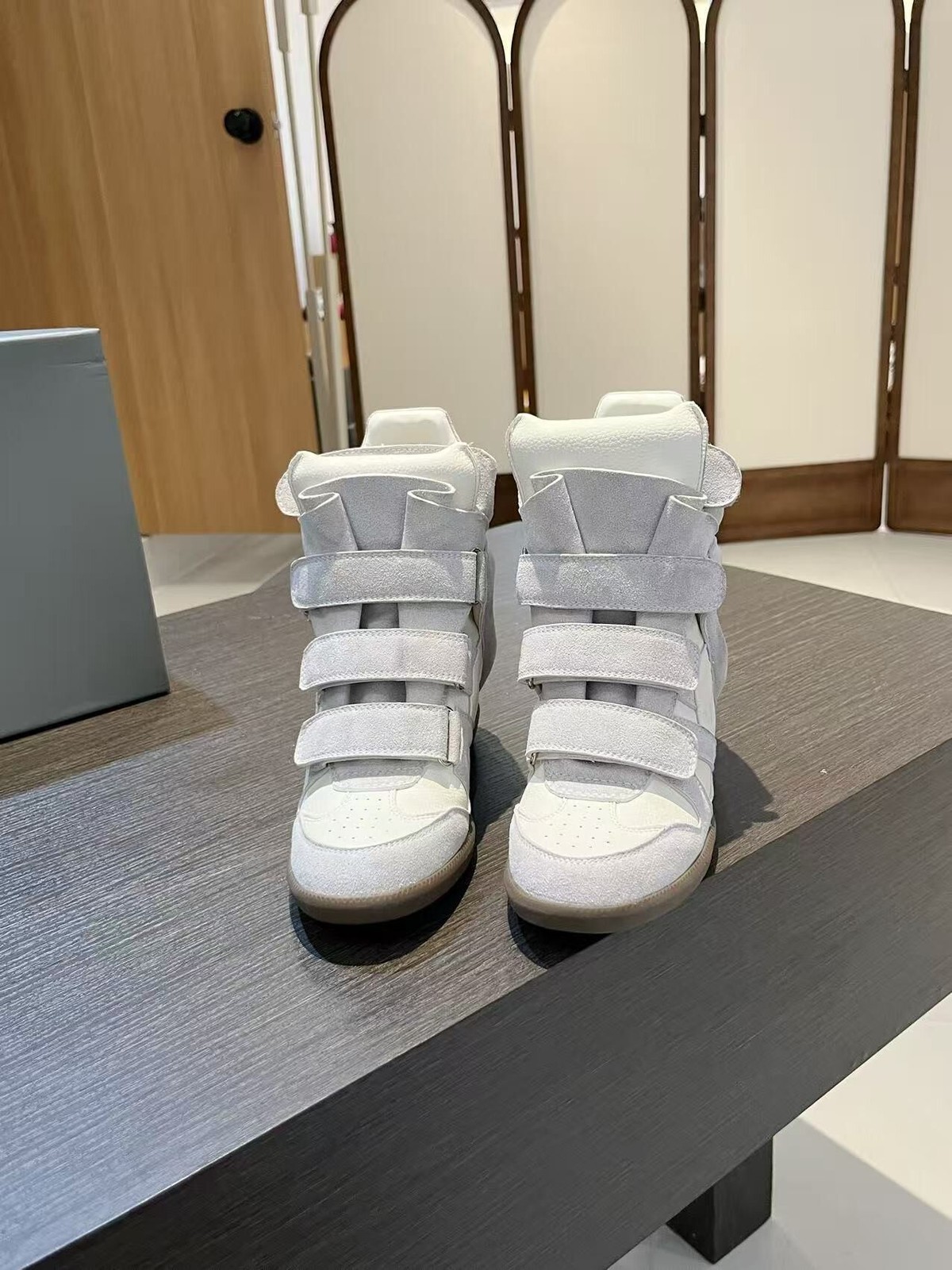 Isabel Marant Inspired High Quality Wedge Sneakers-Grey