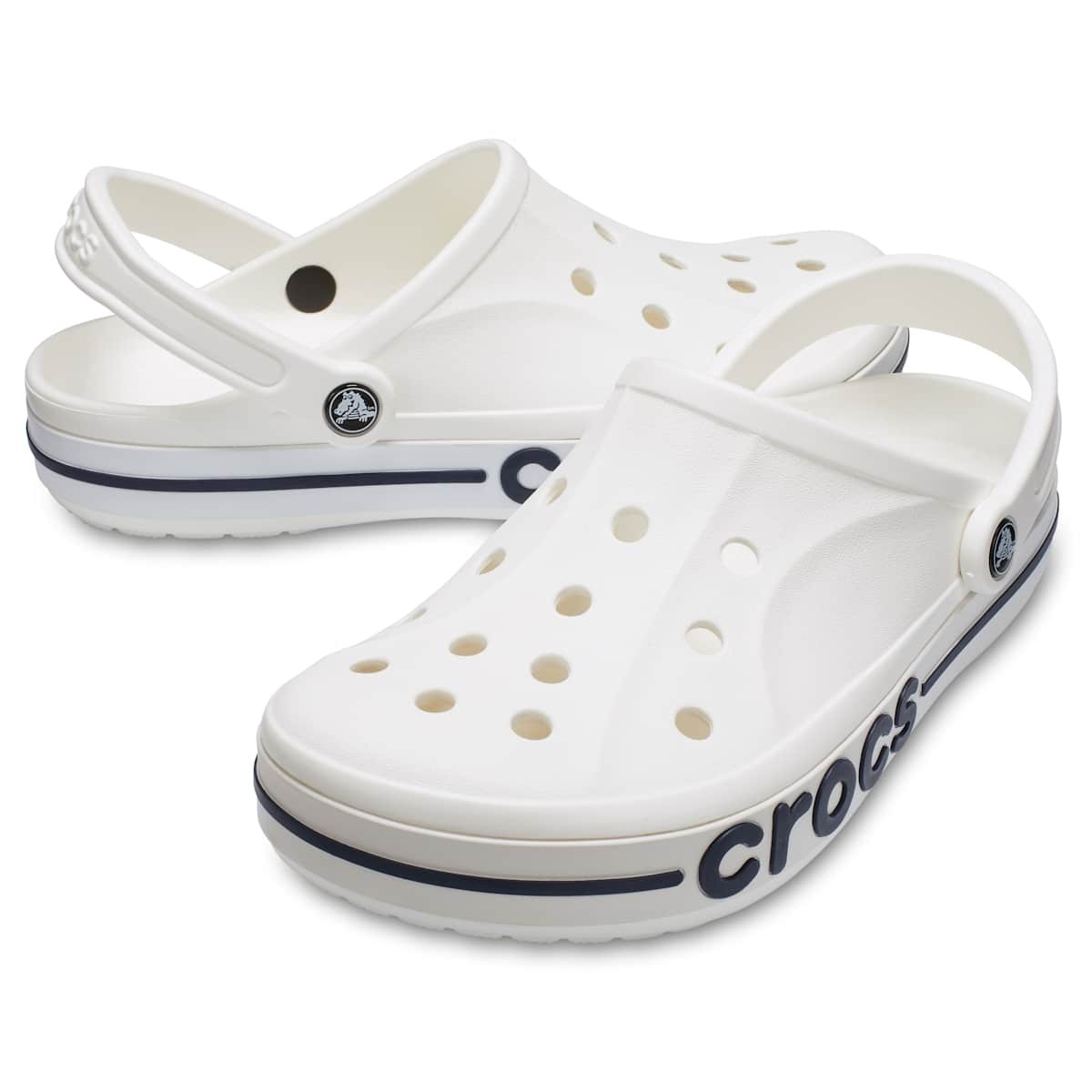 White Crocs Unisex-Adult Bayaband Clogs-M5-M8