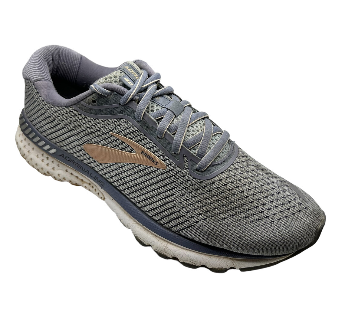 Brooks Womens Adrenaline GTS 20 1202961D073 Gray Running Shoes Size 8.5