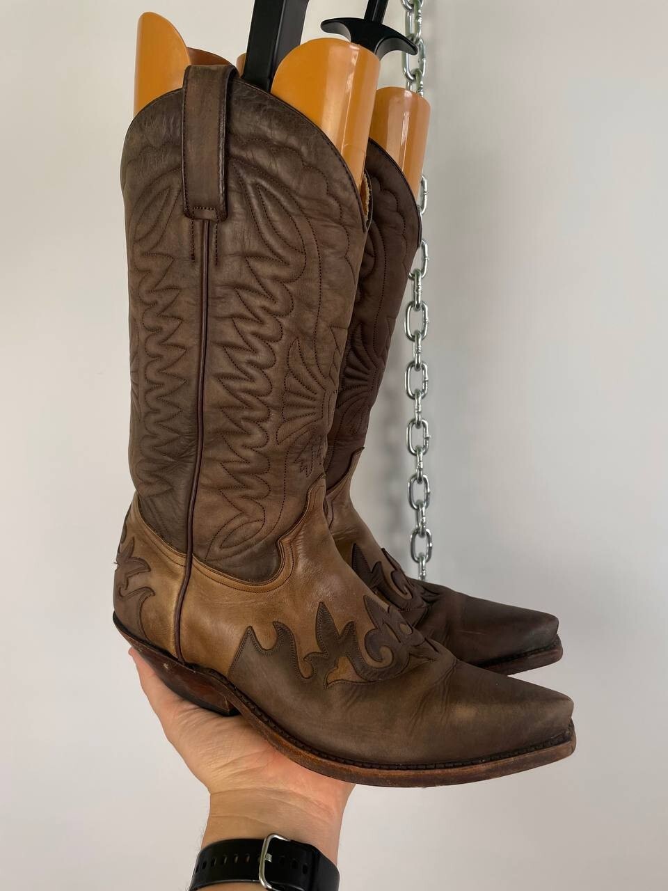 Tony Mora Women’s Cowgirl Boots 38 EU Brown Leather Western Made in Spain