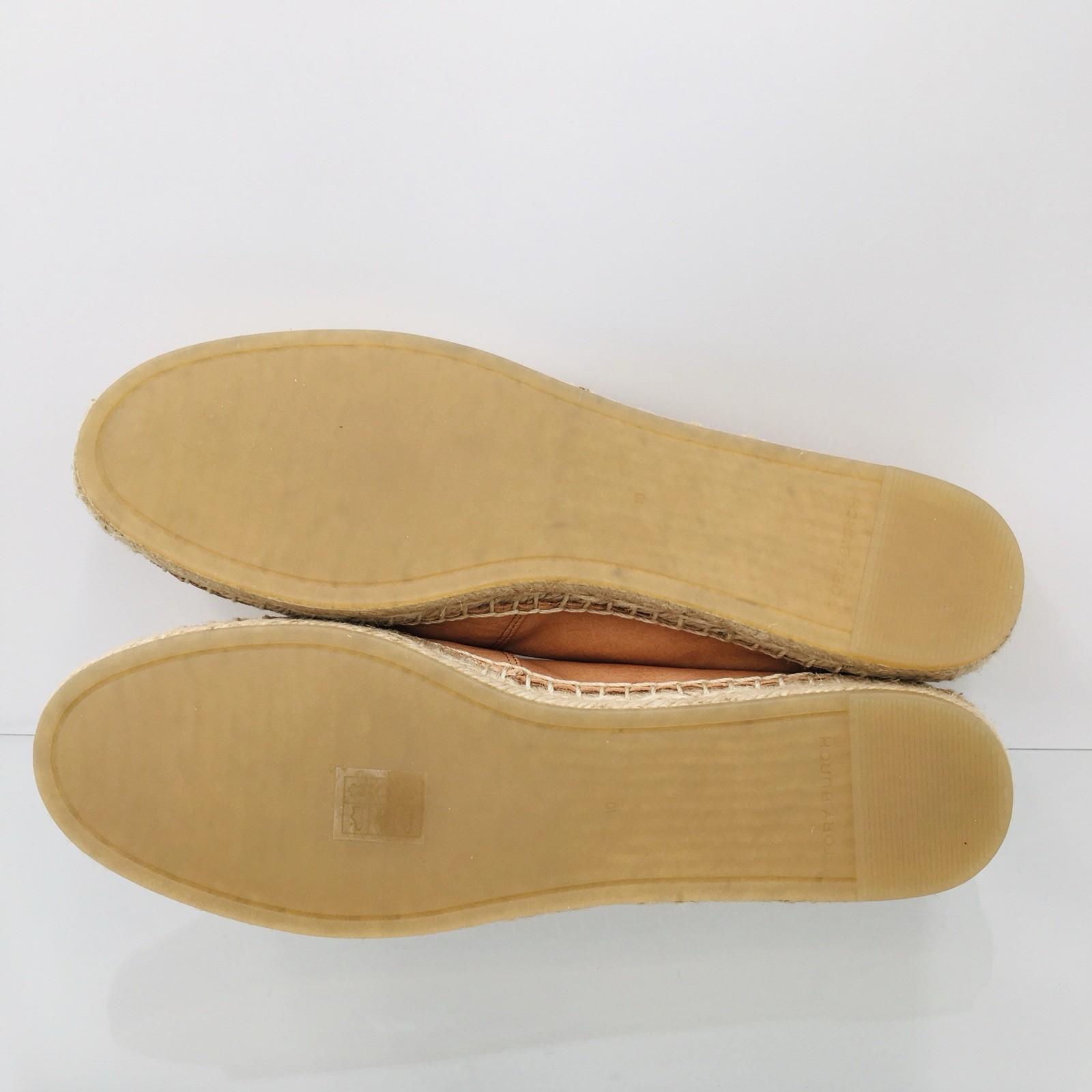 TORY BURCH – ELEANOR – BRANDY / GOLD – Leather Women’s Espadrille Size 10 M