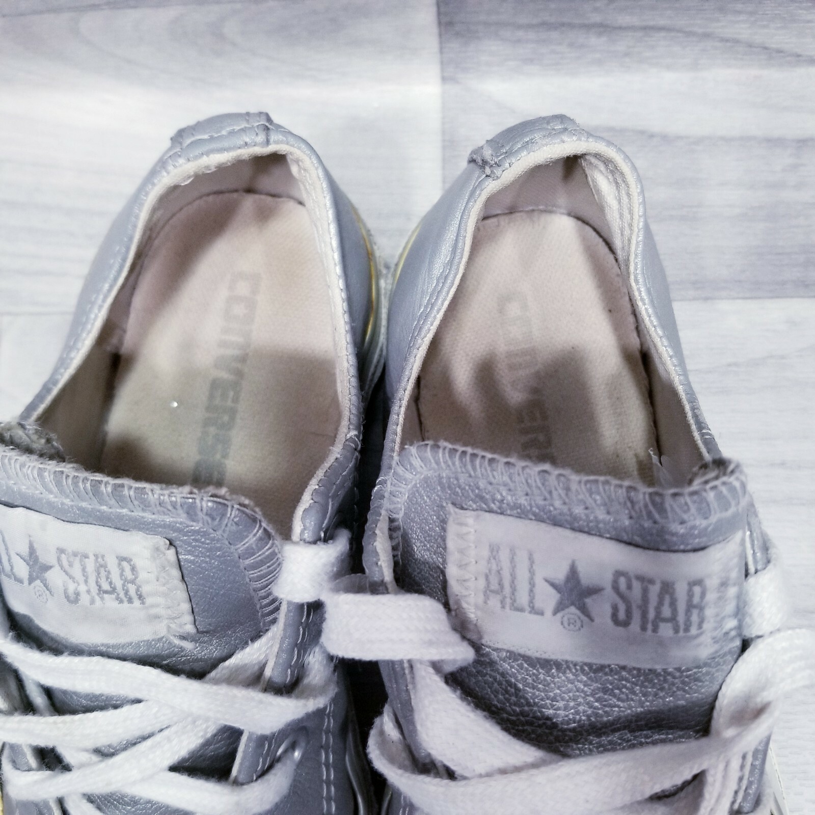 Converse All Star Unisex Silver Gray Sneakers Chuck Taylor Womens 6 Mens 4