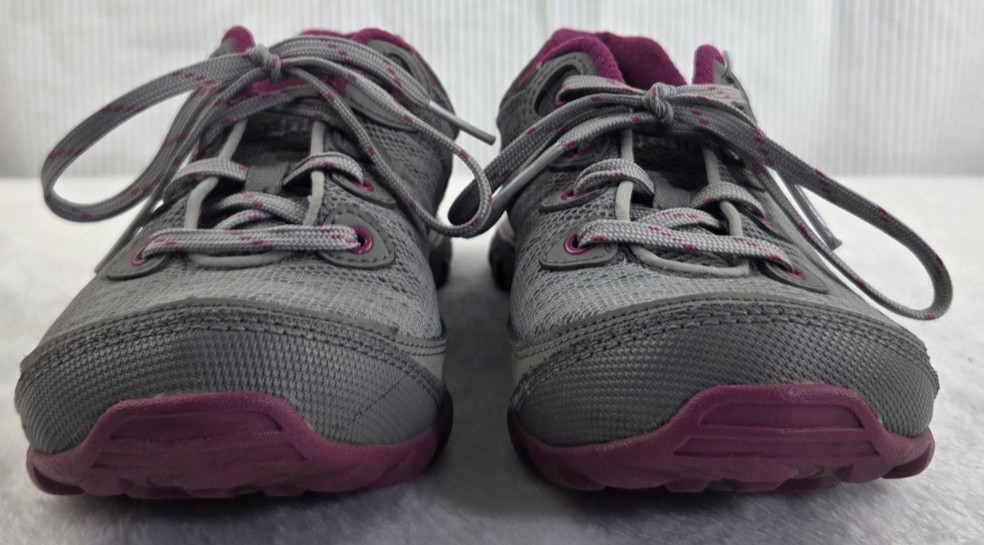 Ahnu Sugarpine II Air Mesh Trail Shoes Womens size 6.5 Grey/Pink Hiking Sneakers