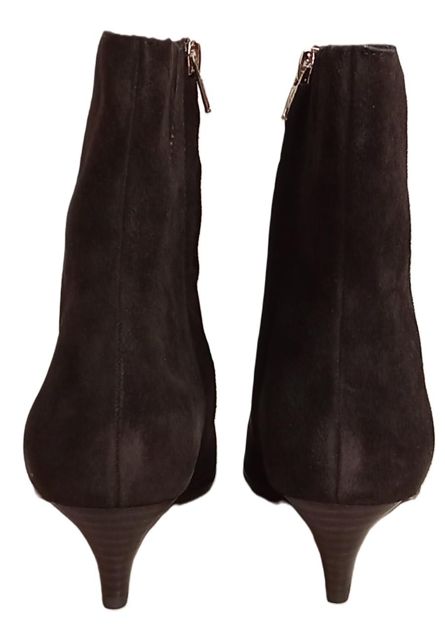 Madewell The Emilie Ankle Boots Suede Kitten Heel, Dark Brown, Size 9