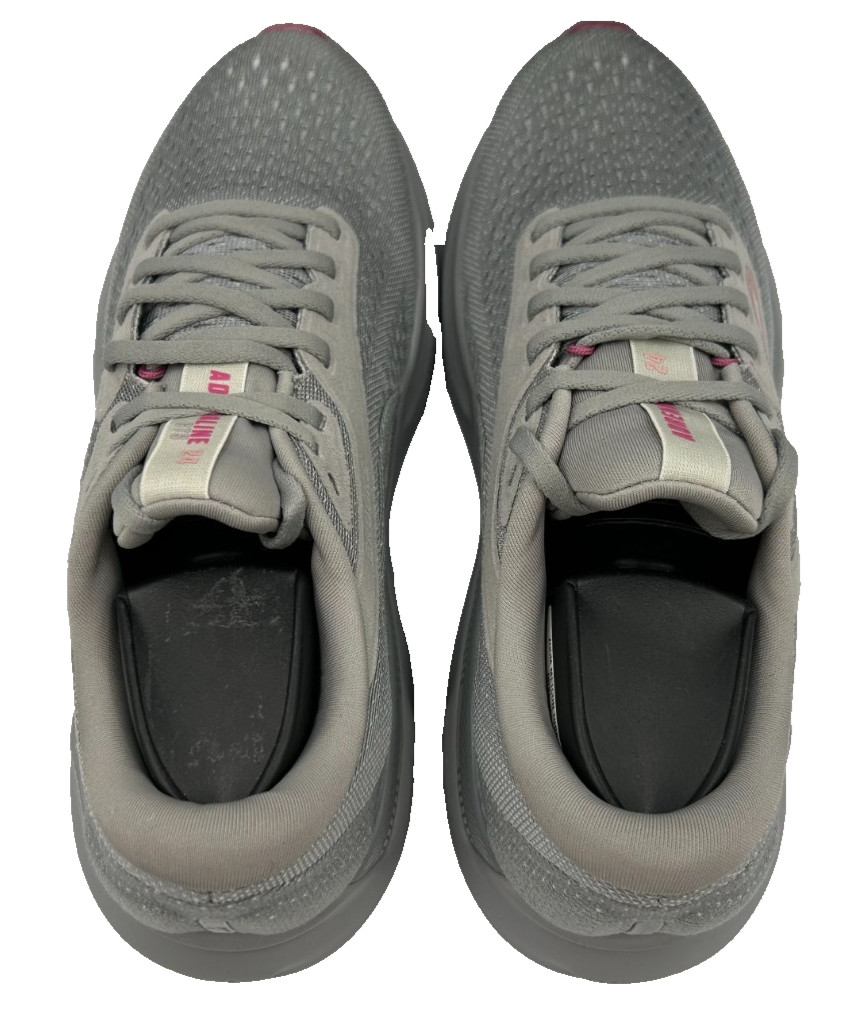 Brooks Women’s Adrenaline GTS 24 Lace Up Running Shoes Gray/Lt.Pink Size:9.5 77N