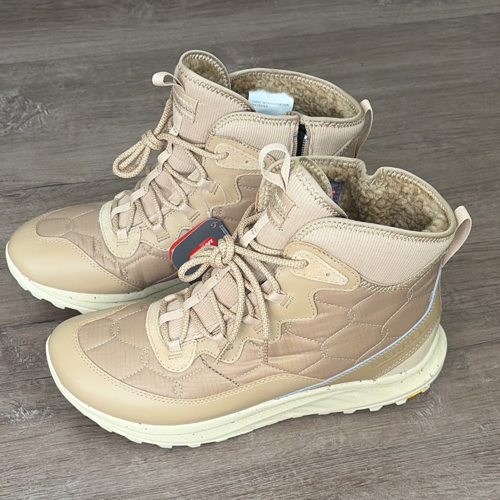 Merrell Antora 3 Thermo Mid Zip Waterproof Boots Beige Tan Women’s 11 J068242 NE