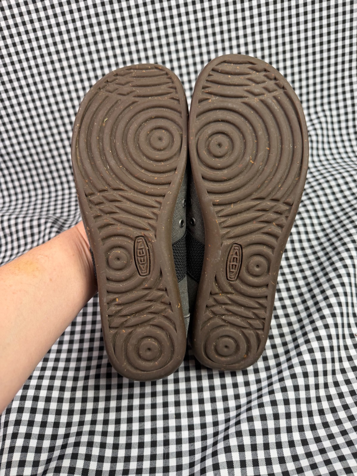 Keen Sienna MJ Canvas Mary Jane Flats Womens 8.5 Brown Gray Comfort Shoes