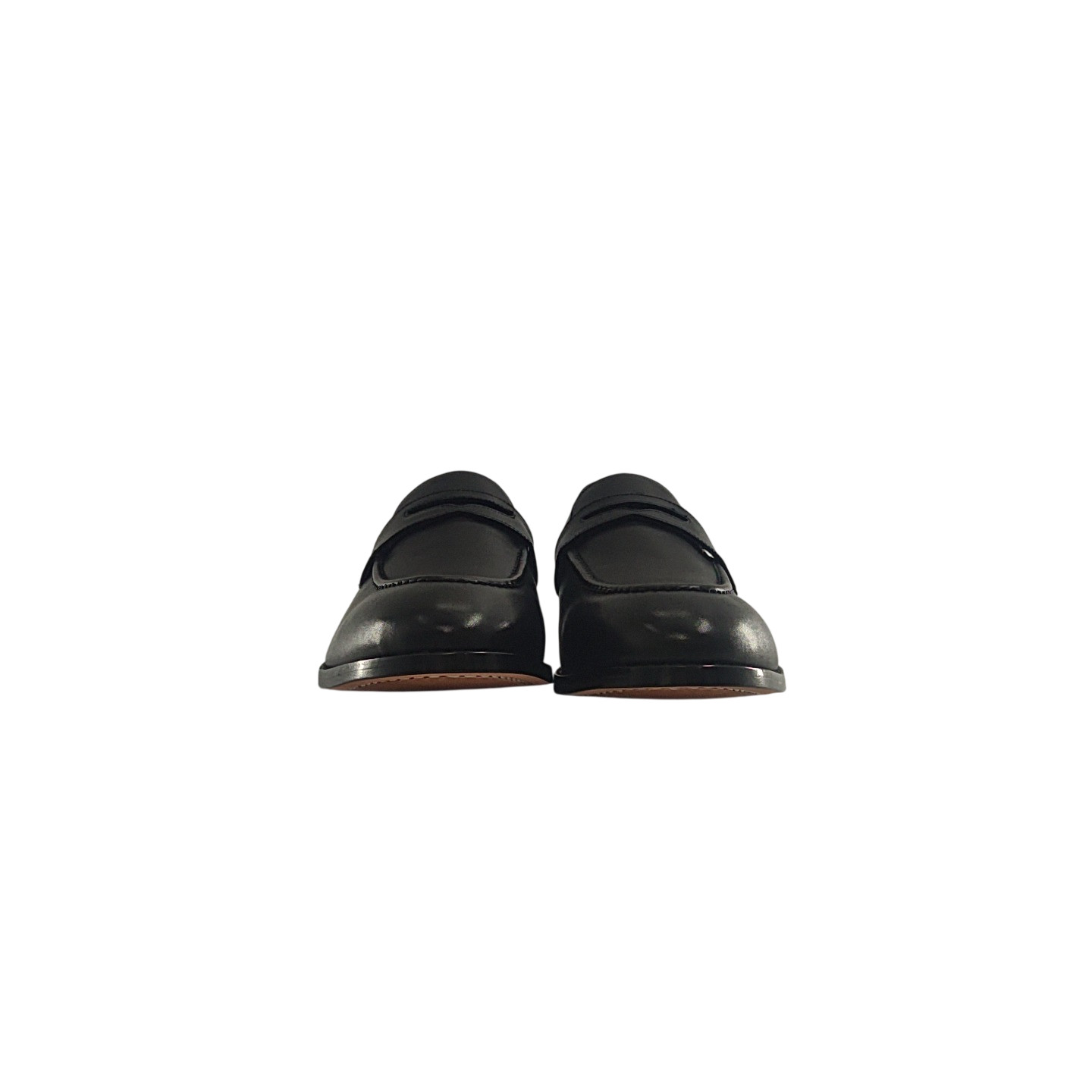 Quince Calfskin Leather Penny Loafer Black Shoes 10.5