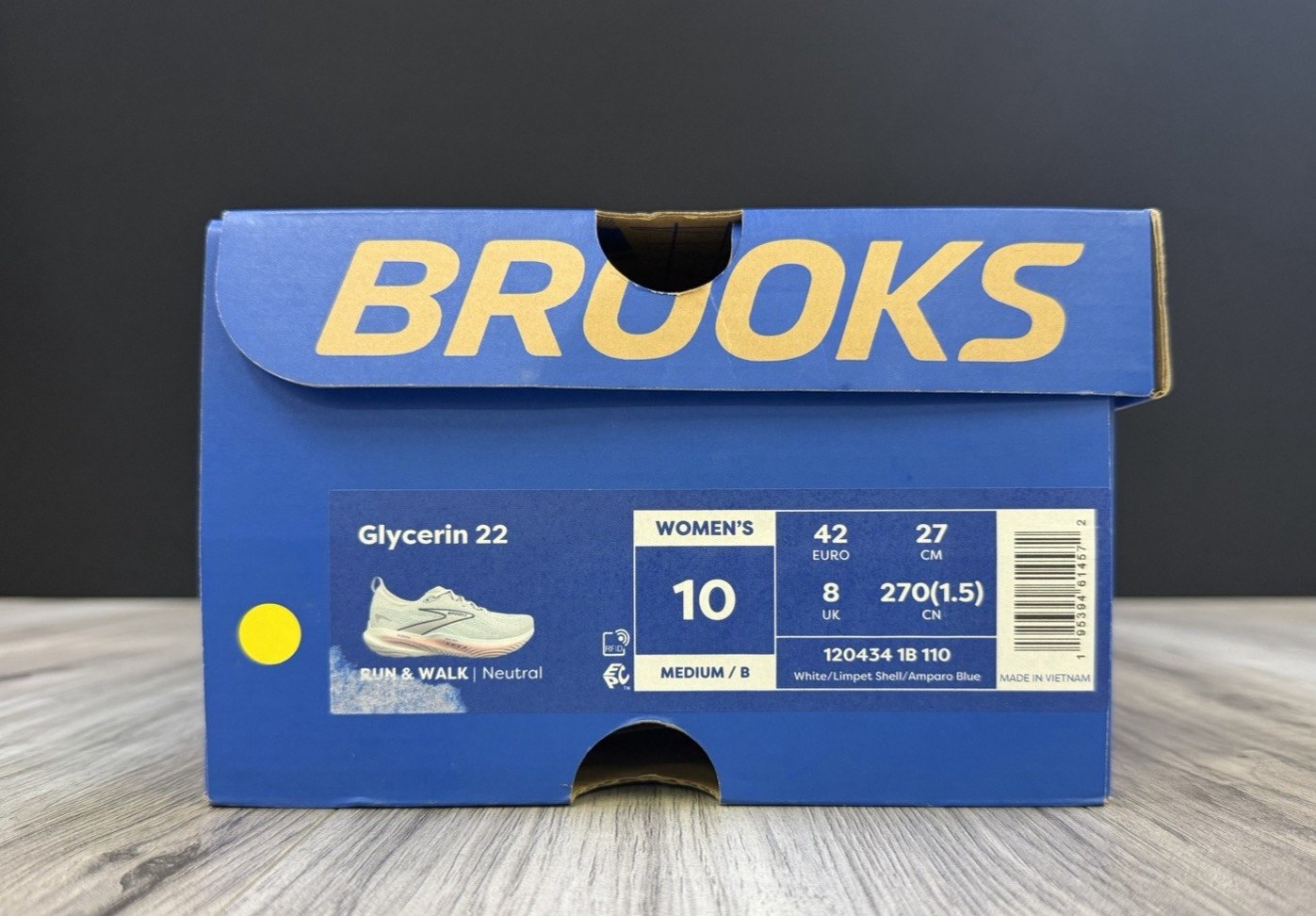 Brooks Glycerin 22 White Limpet Shell Women Running Size 10 1204341B110 NEW