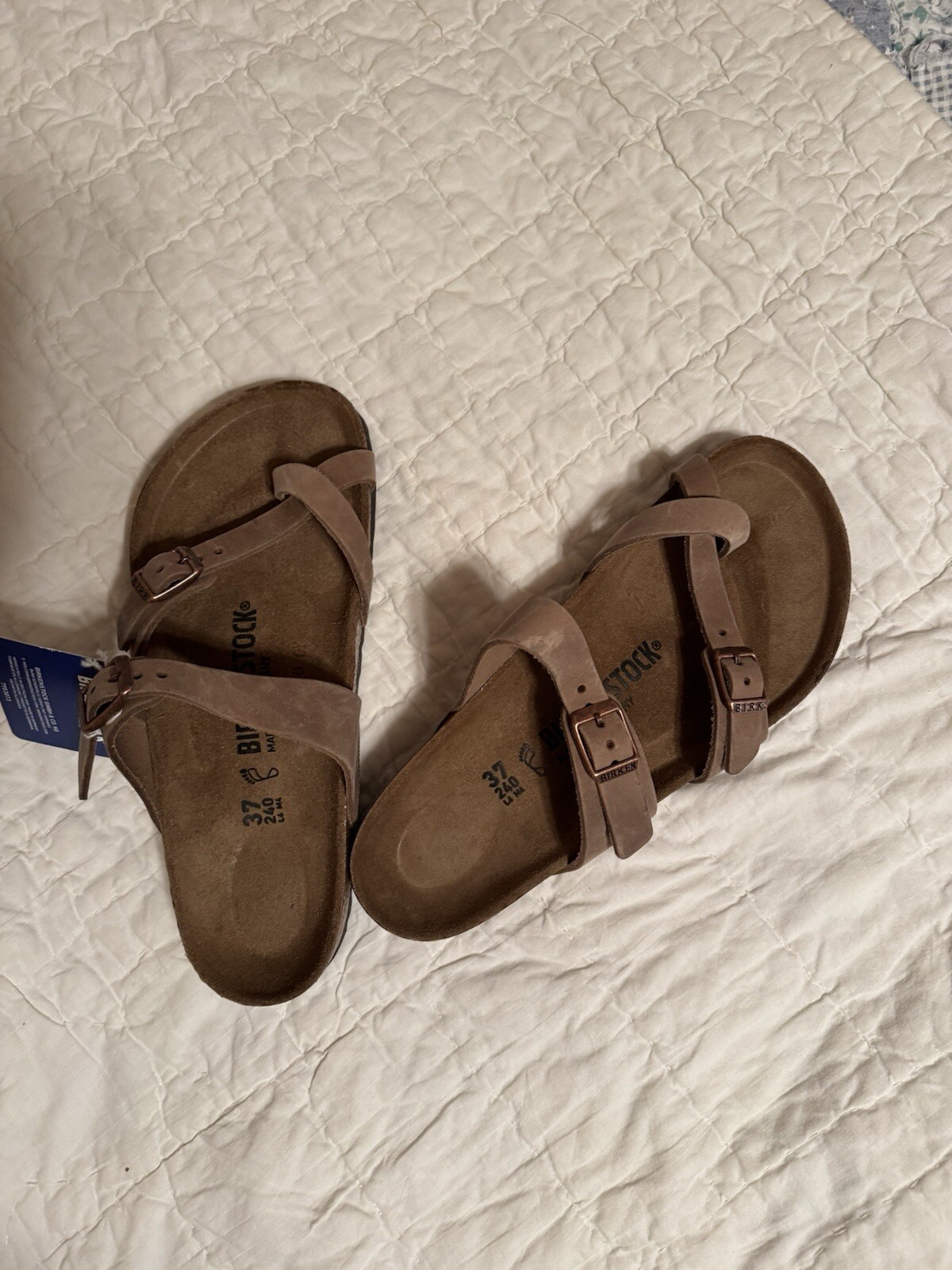 New In Box Birkenstock R71061 Mayari Women’s Sandals Mocha Leather Suede