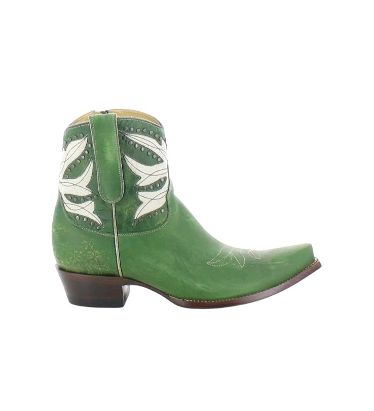 Old Gringo Women’s Sz 10 Yippee Ki Yay Amity Green Crackled White Boots