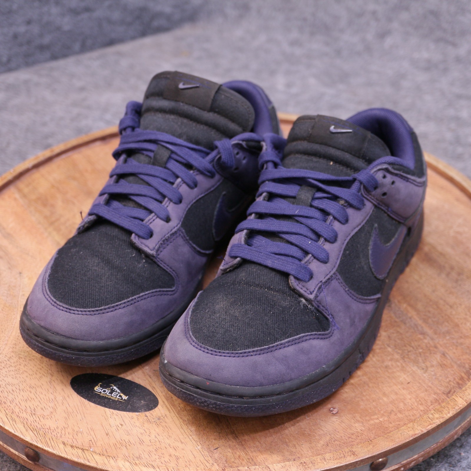 Nike Dunk Low LX Women’s Size 8.5 US «Purple Ink» Black Leather Shoes FB7720-001