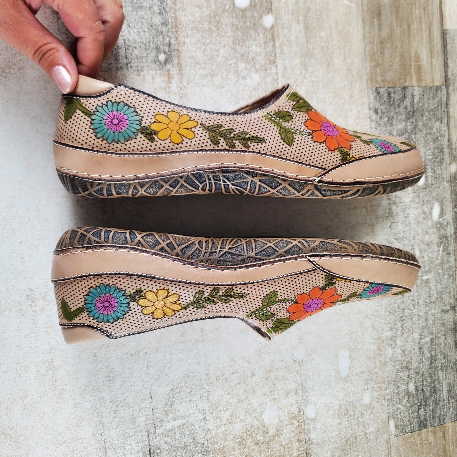 L’ Artiste by Spring Step Libra-Delite Bgem Womens Shoes Sz 11 Beige Multicolor