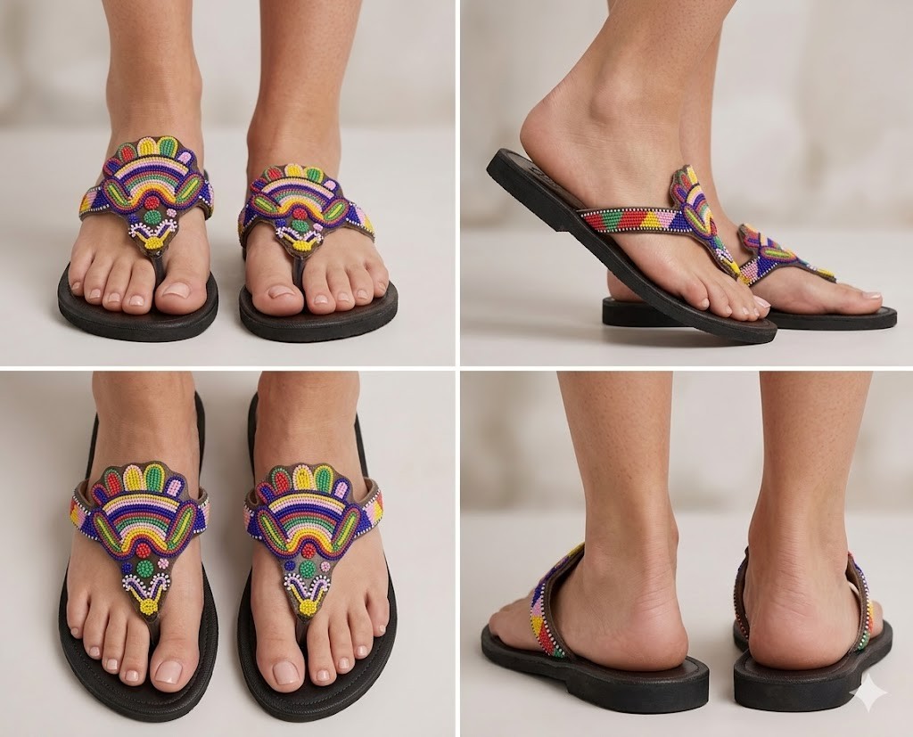 Women Clog Slippers Leather Handmade Indian Slippers Embroidered Clogs US 6-10