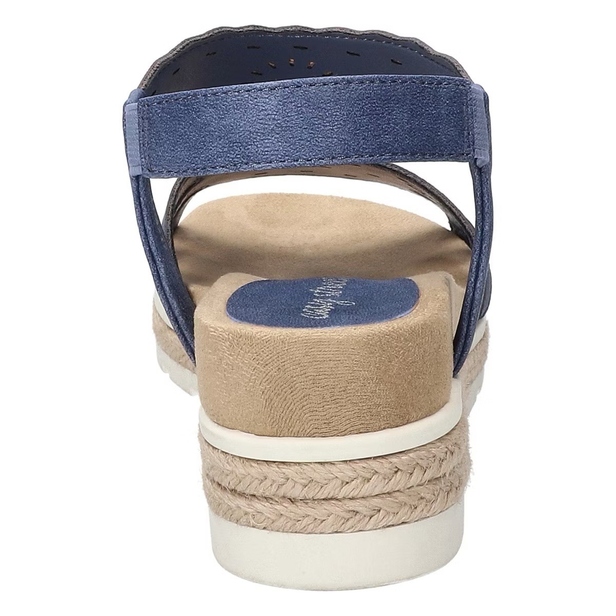 Easy Street Women’s Blue Denim Wedge Sandals Shoe Size 11 WW