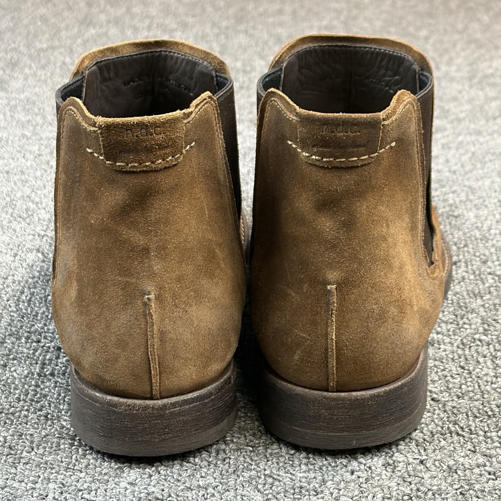 N.D.C. Made by Hand Womens Brown Suede Chelsea Boots Black Size EU 38 US 7