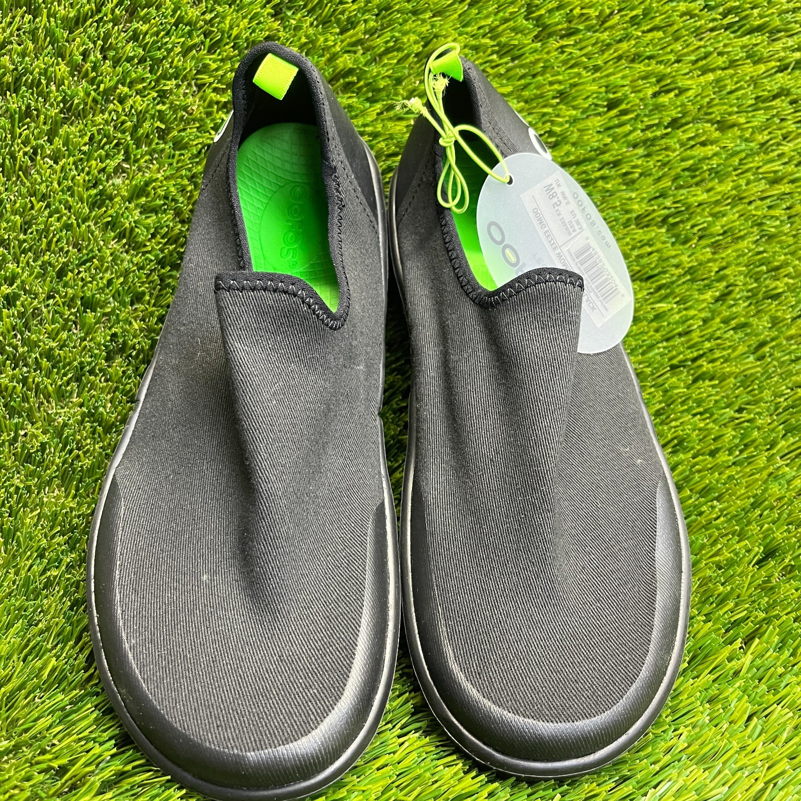 OOFOS OOmg EeZee Low Womens Size 8.5 Black Casual Walking Slip On Recovery Shoes