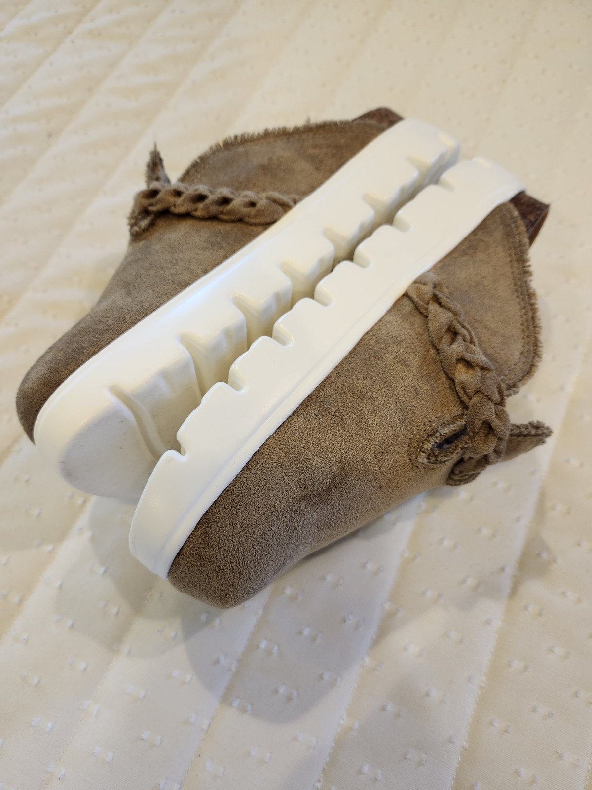 Very G Women’s Brown Suede Look Clog Slip On Shoes Sz 7 NWB