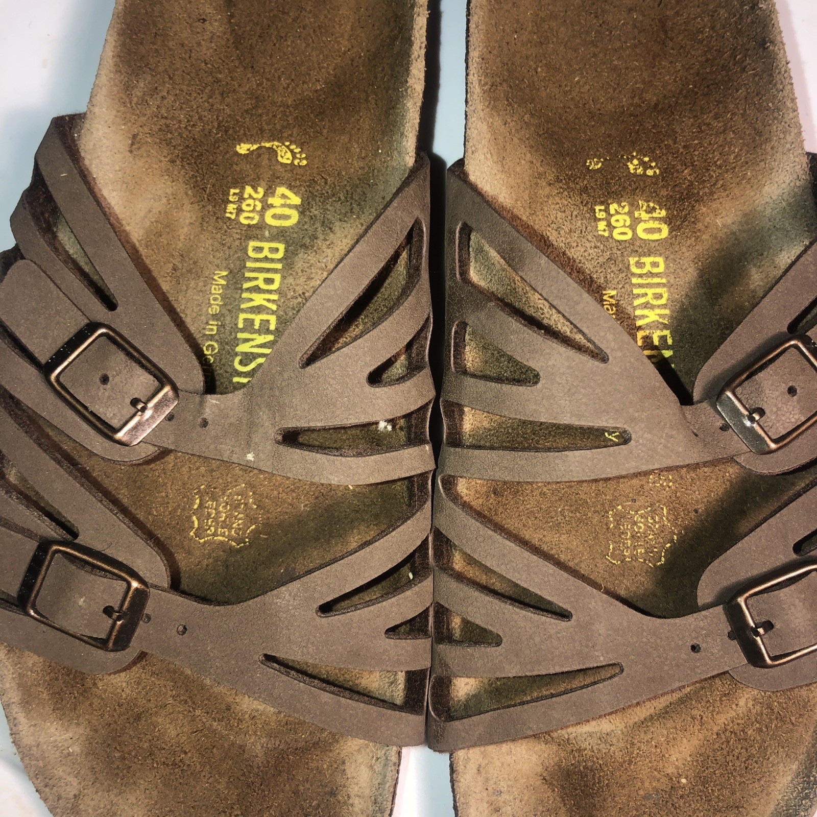 Birkenstock Granada Tobacco Brown Nubuck Cut Out Slide Sandal Womens EUR 40 USA