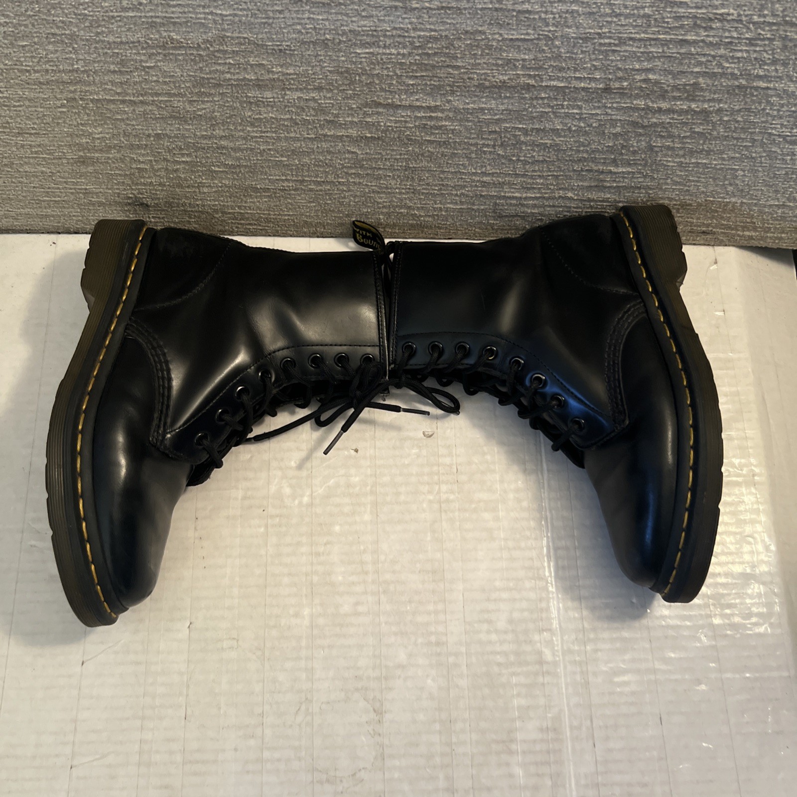 Dr. Martens 1460 W Combat Boots Black Smooth Leather Doc Martens Women’s 7 EUC