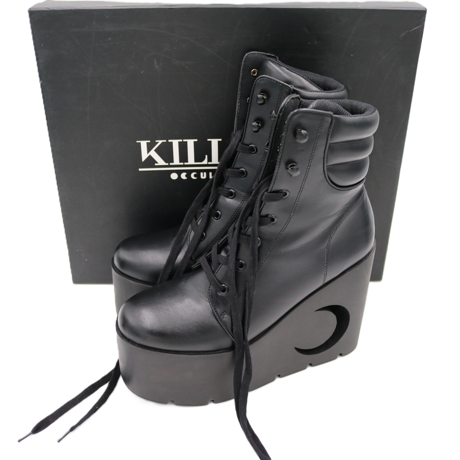 Black – KILLSTAR – Diana Crescent Wedge Boots