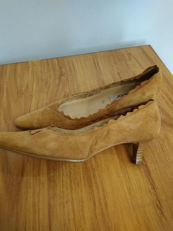 Women Gabor heels orange suede 38 #7TYG
