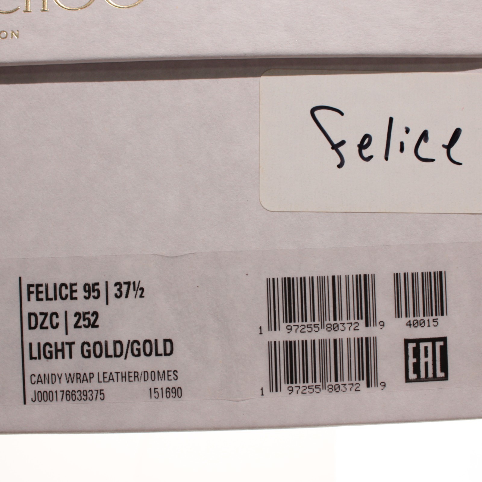 Jimmy Choo NWB Felice 95 Heeled Sandals Size 37.5 (US 7.5) in Gold Leather