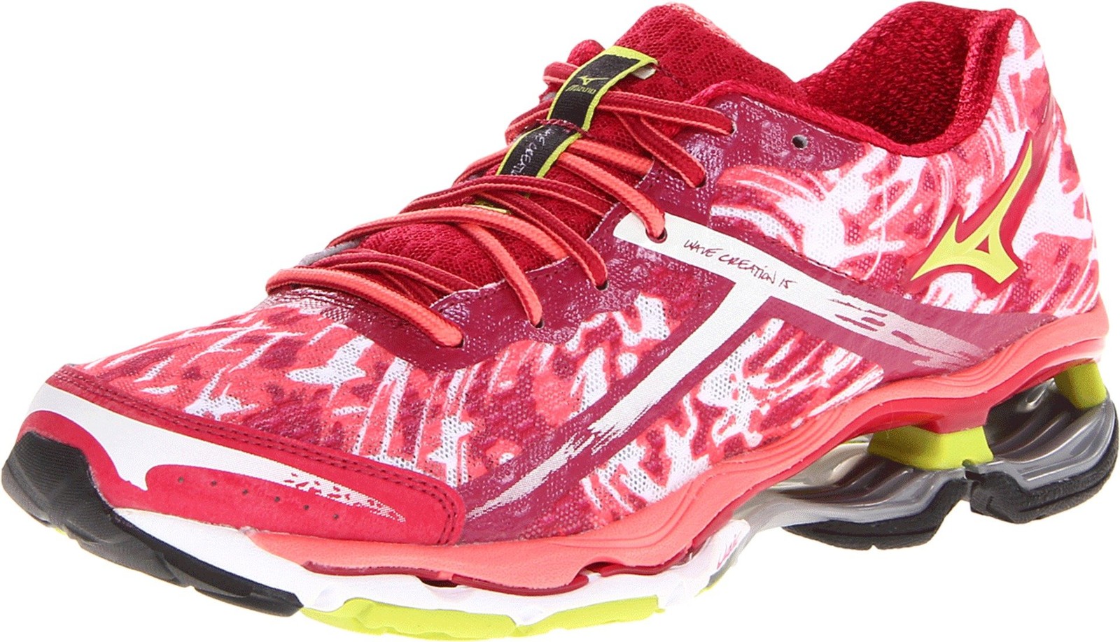 Mizuno Wave Creation 15 Women’s Run, Cerise/Lime Punch/Sugar Coral, J1GD140140
